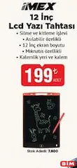 İMEX 12 İNÇ LCD YAZI TAHTASI fiyat ve kampanya bilgisi